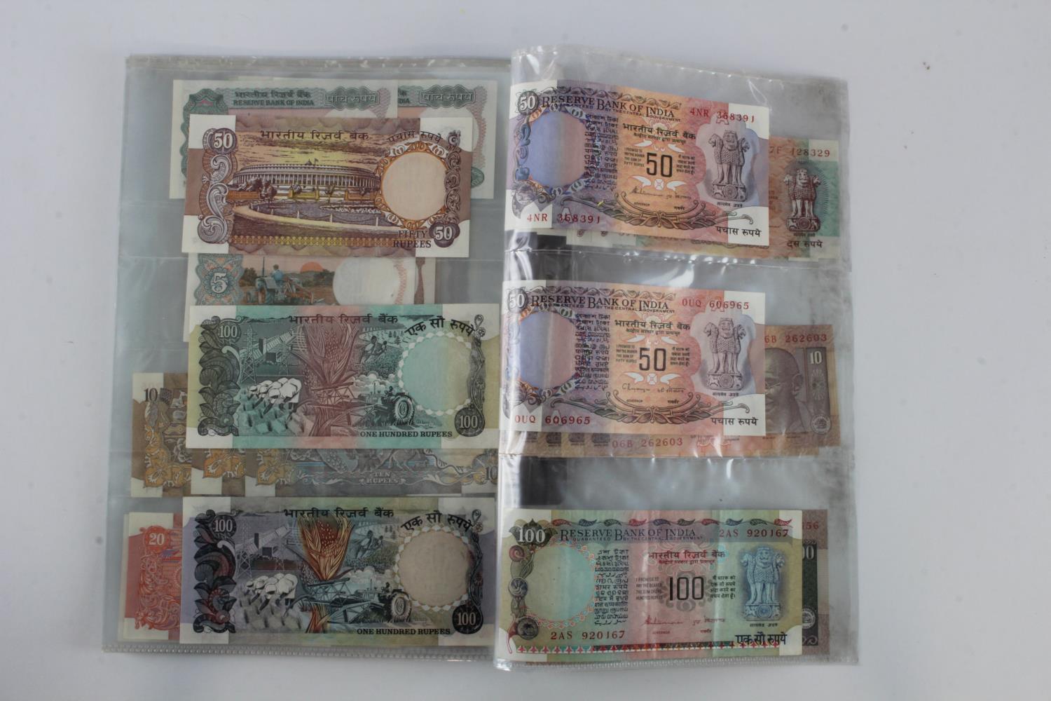 India (80), a high grade group in album pages, 1 Rupee to 100 Rupees 1970's to 1990's, very little - Image 17 of 19