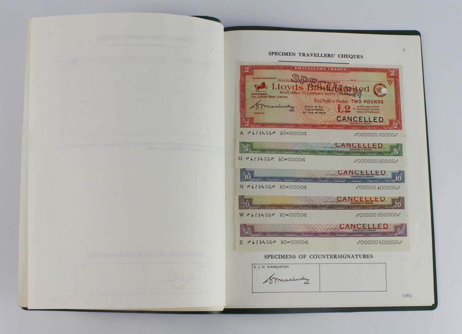 Lloyds Bank Limited SPECIMEN Letters of Credit, Letters of Indication and Travellers Cheques 1950' - Image 11 of 20
