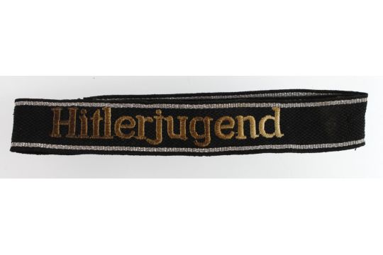 German SS Cuff band for the "Hitlerjugend" Division, service wear.