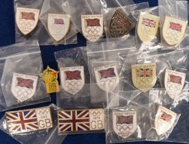 Olympics, a complete run of Official GB Team enamel badges from Rome 1960 to Beijing 2008 with