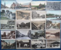 Postcards, Cumbria and Northumberland, 65+ images RPs, printed and artist drawn to include street