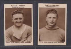 Trade cards, British Chewing Sweets (Oh Boy Gum), Photos of Footballers, Leicester City, two