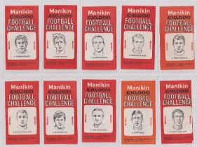 Cigarette cards, J.R, Freeman, Football Challenge (set, 33 cards) includes Bobby Moore, George Best,