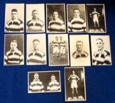 Rugby photographs, Hull Rugby League Players, a collection of 12 b/w portrait photographs, 1930's,