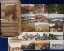Postcards, Wales and Ireland, a selection of approx. 700 cards to include villages, beaches,