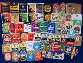 Beer labels, a mixed selection of 65 labels, various shapes, sizes and brewers, including Flower'
