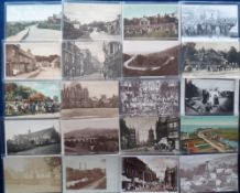 Postcards, Yorkshire, approx. 150 cards, RPs, printed and artist drawn to include villages, street