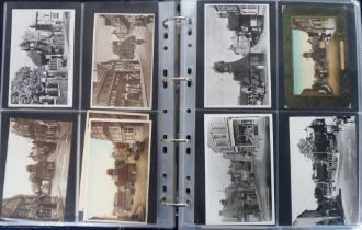 Postcards, Leatherhead, a detailed collection in modern album of approx. 367 cards, with many well