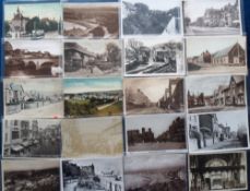 Postcards, Wales, approx. 140 cards RPs and printed to include street scenes, villages,