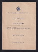 Football programme, Scotland v England played on 25 Dec 1945 in played in Detmold, Germany, Army