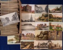 Postcards, Sussex, approx. 830 cards to include artist drawn, street scenes, country houses,