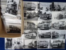 Photographs, Trams, Southern, approx. 300 postcard sized images of Southern Tramways to include