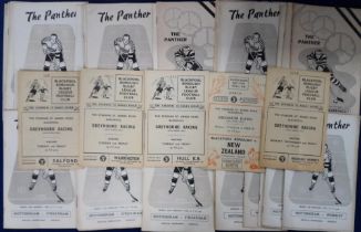 Sports programmes, a collection of 38 Nottingham Ice Hockey programmes, 1957-1960 inc. v USA 1958,