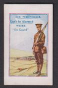 Trade card, J. F. Mearbeck, Army Pictures, Cartoons etc, type card, 'Our Territorials, Don't be