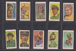 Trade cards, Clevedon, Dan Dare Series (set, 25 cards, mixed printings, 6 black, 19 blue) (gd)
