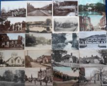 Postcards, Surrey, a collection of approx. 85 cards, with RPs of Home Park Surbiton, Morden Schools,