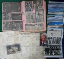 Cricket, selection, including Cricket scrapbook 1946-1952 packed with cuttings, match reports,