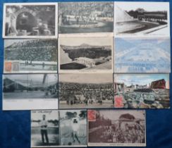Postcards, Olympics, Athens 1906, 9 cards, including Stadium views (3), Opening Ceremony,
