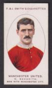 Cigarette card, Smith's, Football Club Records (1917), type card, W. Meredith, Manchester United (
