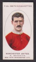 Cigarette card, Smith's, Football Club Records (1917), type card, W. Meredith, Manchester United (