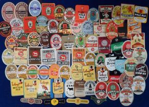 Beer labels, a mixed selection of 74 labels, including 3 stopper's, various shapes and sizes, and