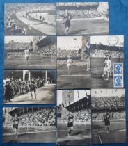 Postcards, Olympics, Stockholm 1912, 8 Official RP's, Marathon Nos 182, 191 McArthur Gold, 194