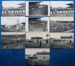 Postcards, Olympics, Paris 1924, ten cards, Opening Ceremony, RP, British, Swiss, Japan, Latvian