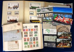 Stamps, mixed collection contained in 1 album & stockbook, Worldwide selection, QV onwards, also a