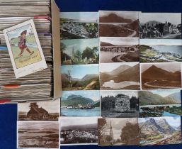 Postcards, Scotland, approx. 700 cards to include castles, coves, churches, hotels, towns etc.