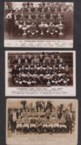 Rugby League postcards, Huddersfield, 3 photographic team group cards, 1913, (back sl grubby gen gd)