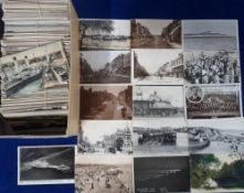Postcards, Lymington, Southampton, Portsmouth, Southsea, Bournemouth, approx. 600 cards showing