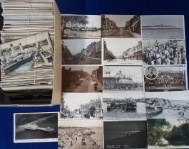 Postcards, Lymington, Southampton, Portsmouth, Southsea, Bournemouth, approx. 600 cards showing