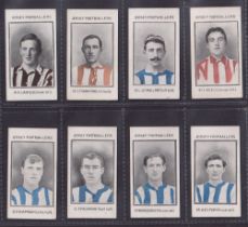 Cigarette cards, Cigarette Company (Channel Isles), Jersey Footballers (no frame for name), 8 cards,