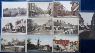 Postcards, Kent, a good Cranbrook selection of 10 cards (8 RPs). RPs include Stone St (4 different),