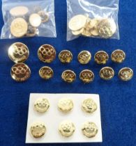Olympics, a collection of 32 gold metal Official GB Team blazer buttons, all with raised Olympic