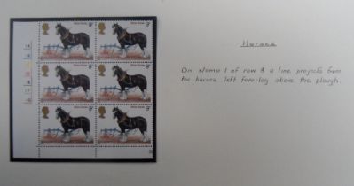 Stamps, GB QEII commemoratives 1978-1980 in cylinder blocks, traffic light blocks, strips and