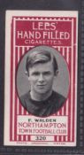 Cigarette cards, Lees, Northampton Town Football Club, type card, no 320, F. Walden (gd) (1)
