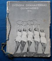 Olympics, Berlin 1936, booklet 'Svenska Gymnasternas Olympiafard 1936', softback edition, 9 x 11.5”,