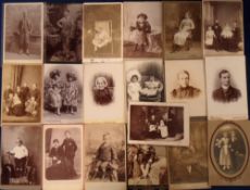 Photographs, Cabinet Cards, approx. 100 Victorian cards showing portraits of children, adults,
