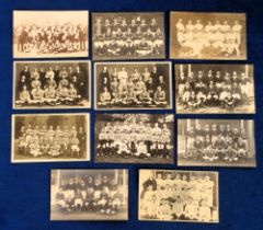 Rugby postcards, a collection of 10 photographic team groups, all appear to be unnamed Amateur sides
