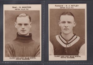 Trade cards, British Chewing Sweets (Oh Boy Gum), Photos of Footballers, Aston Villa, two cards,