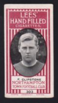 Cigarette card, Lees, Northampton Town Football Club, type card, no 303, F. Clipstone (gd) (1)