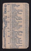 Cigarette card, Casket Tobacco & Cigarette Co, Football Fixture Cards, type card, Sheffield