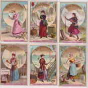 Trade cards, Liebig, 4 sets of Italian issue cards, Equestrian Circus (S295), Where One Can Use
