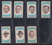 Trade cards, Clevedon Confectionery, Football Club Managers (Blue background), 7 Scottish cards, nos