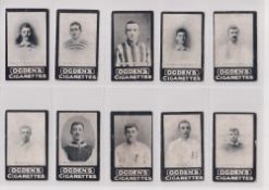 Cigarette cards, Ogden's, Tabs, Our Leading Footballers (set, 17 cards) including Athersmith,