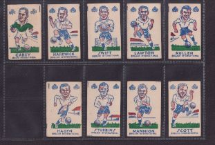 Trade cards, Football, Torry Gillick's Internationals, (set, 64 cards but numbered 1 -69 as nos 6,