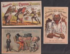 Tobacco advertising cards, USA, C.A. Jackson & Co, Petersburg, 5 postcard size non-insert artist