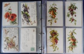 Postcards and Reference, Catharina Klein, 100+ cards presented in a modern album to include birds,