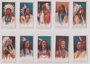 Cigarette cards, BAT, Types of North American Indians (set, 20 cards) (gen gd. a couple fair)